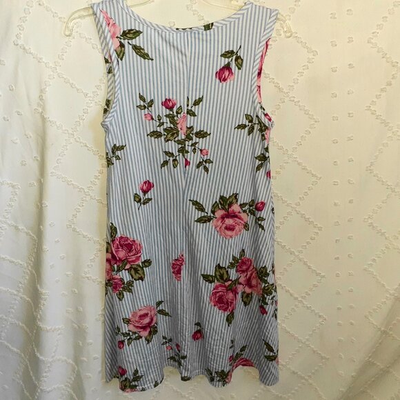 TMG DRESS FLORAL BOHO SLEEVELESS MAXI SUNDRESS STRETCH LOOSE-WOMENS SIZE S - Picture 3 of 3